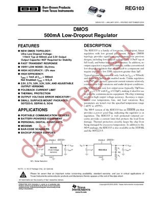 REG103FA-2.5KTTT datasheet  